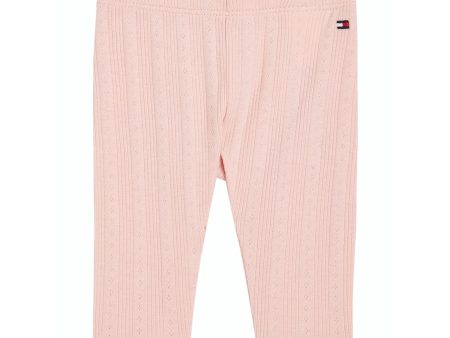 Tommy Hilfiger Soft Rose Flower Pointelle Legging Hot on Sale