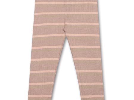 Petit Piao Rose Fawn Leggings Modal Two Striped Sale