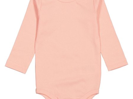 MarMar Modal Fine Rib Soft Coral Plain Body Supply