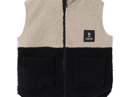 Name It Black Laket Teddy Vest Fashion