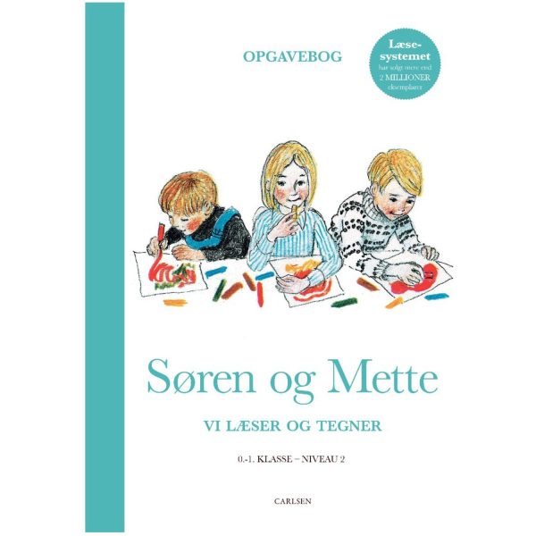 Forlaget Carlsen Søren og Mette: Vi læser og tegner (Opgavebog 2, 0-1. klasse) Hot on Sale