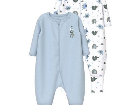 Name It Baby Blue Natdragt 2-pack Zip Elephant Noos Hot on Sale