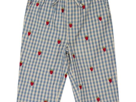 Flöss Polly Bukser Berry Blue Gingham Cheap