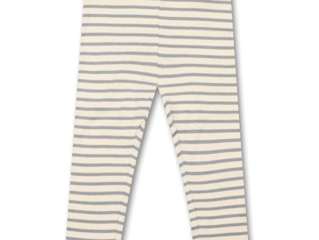 Petit Piao® Blue Mist Leggings Modal Striped Discount