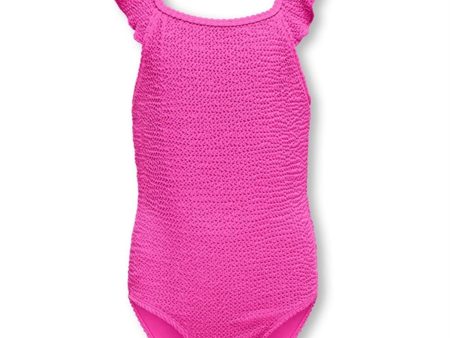 Kids ONLY Knockout Pink Tropez Structure Badedragt Online