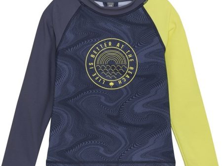 Color Kids Badebluse med Print Vintage Indigo Online Sale