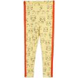 Mini Rodini Yellow Cathlethes Aop Leggings For Sale